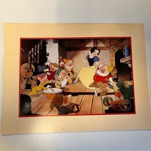 Disney Snow White & The Seven Dwarfs 1994 Lithograph